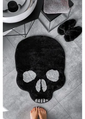 Killstar Skull Bathroom Rug Black