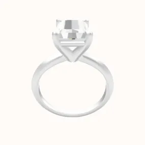 Knife Edge Engagement Ring With High Set Four Prong Head