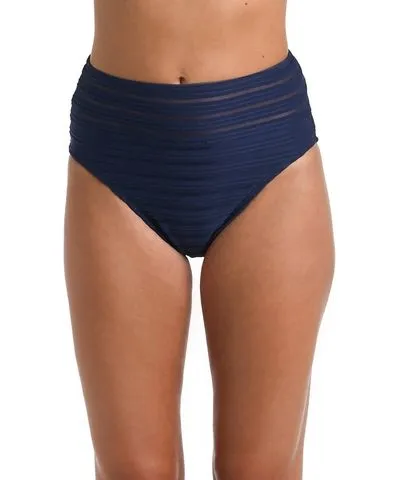 La Blanca Fluid Lines High Waist Bottom In Indigo