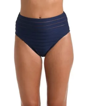 La Blanca Fluid Lines High Waist Bottom In Indigo