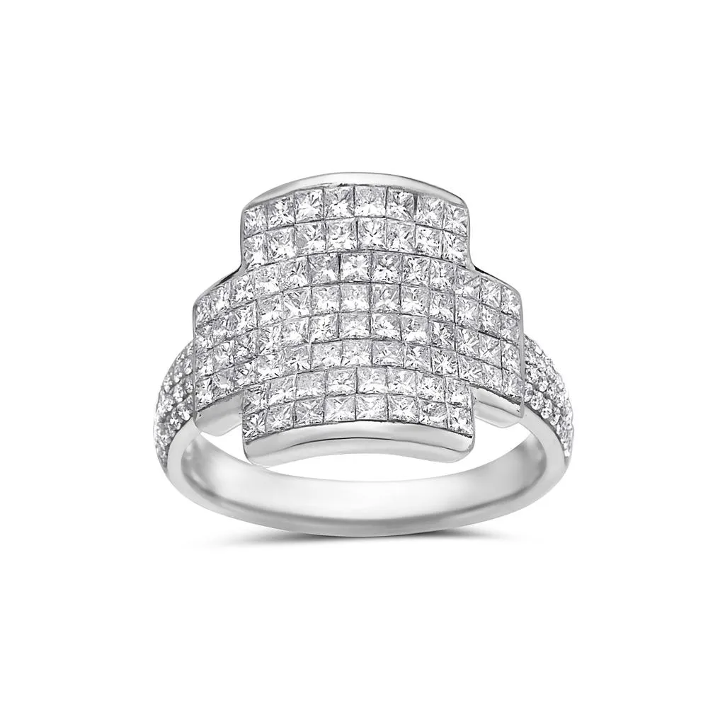 Ladies 14k White Gold With 2.20 CT Right Hand Ring