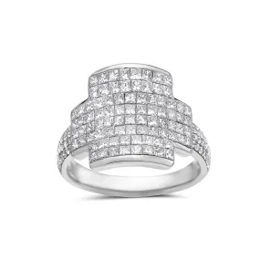 Ladies 14k White Gold With 2.20 CT Right Hand Ring