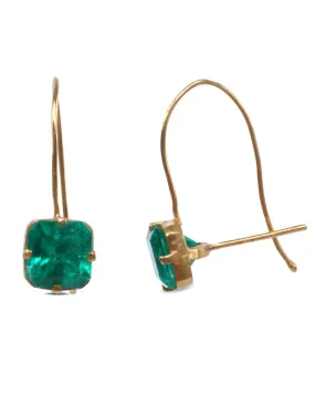 Large Emerald Stud Earrings