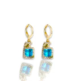 Light blue earrings goldfilled