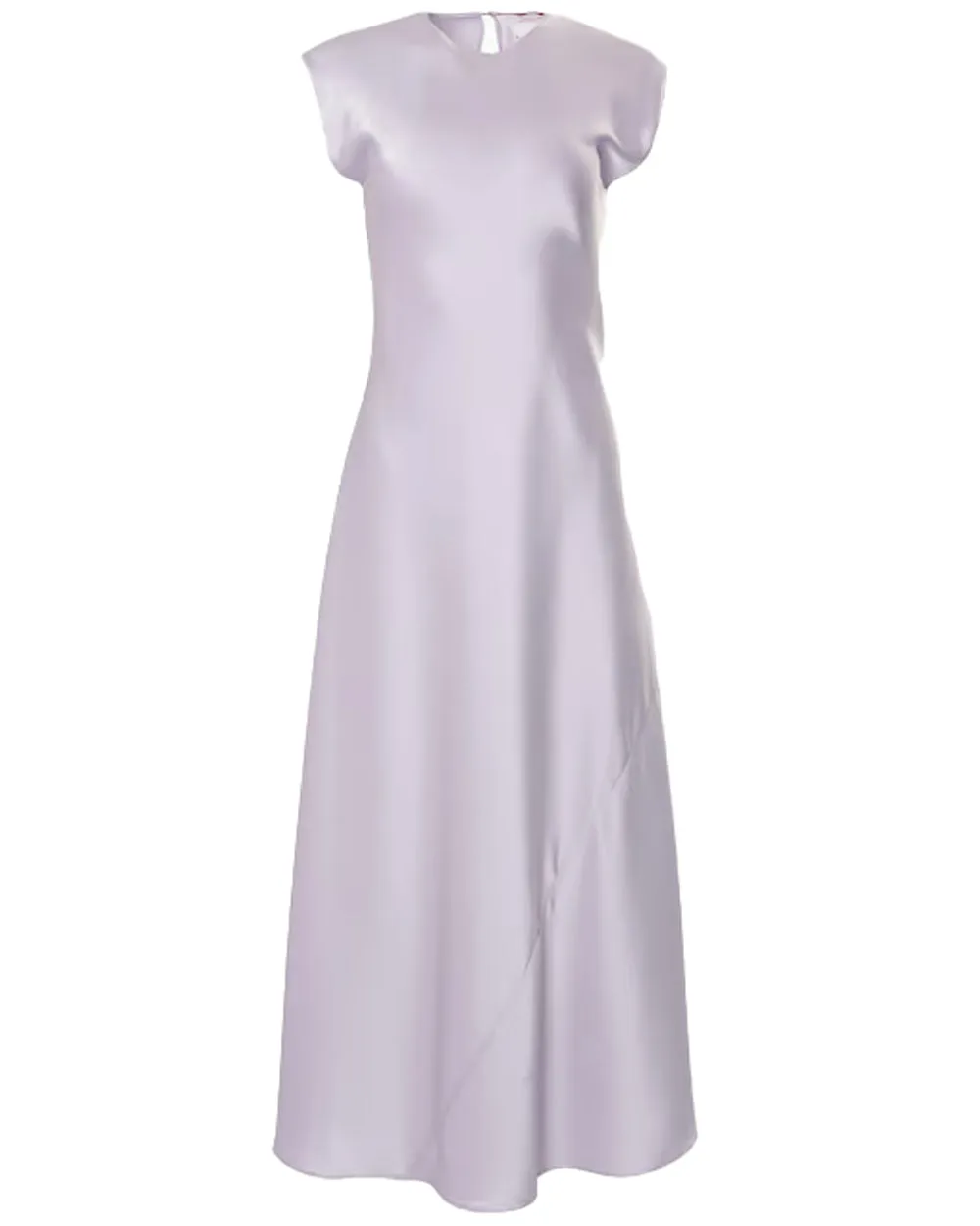 Lilac Satin Sleeveless Midi Dress