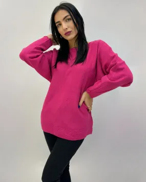 Maglione girocollo lavorato