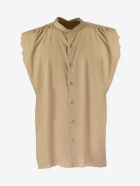 Marsem - Camicia smanicata con collo alla coreana