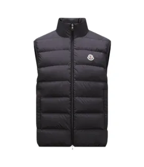 Moncler - Doudoune black sans manches Contrin