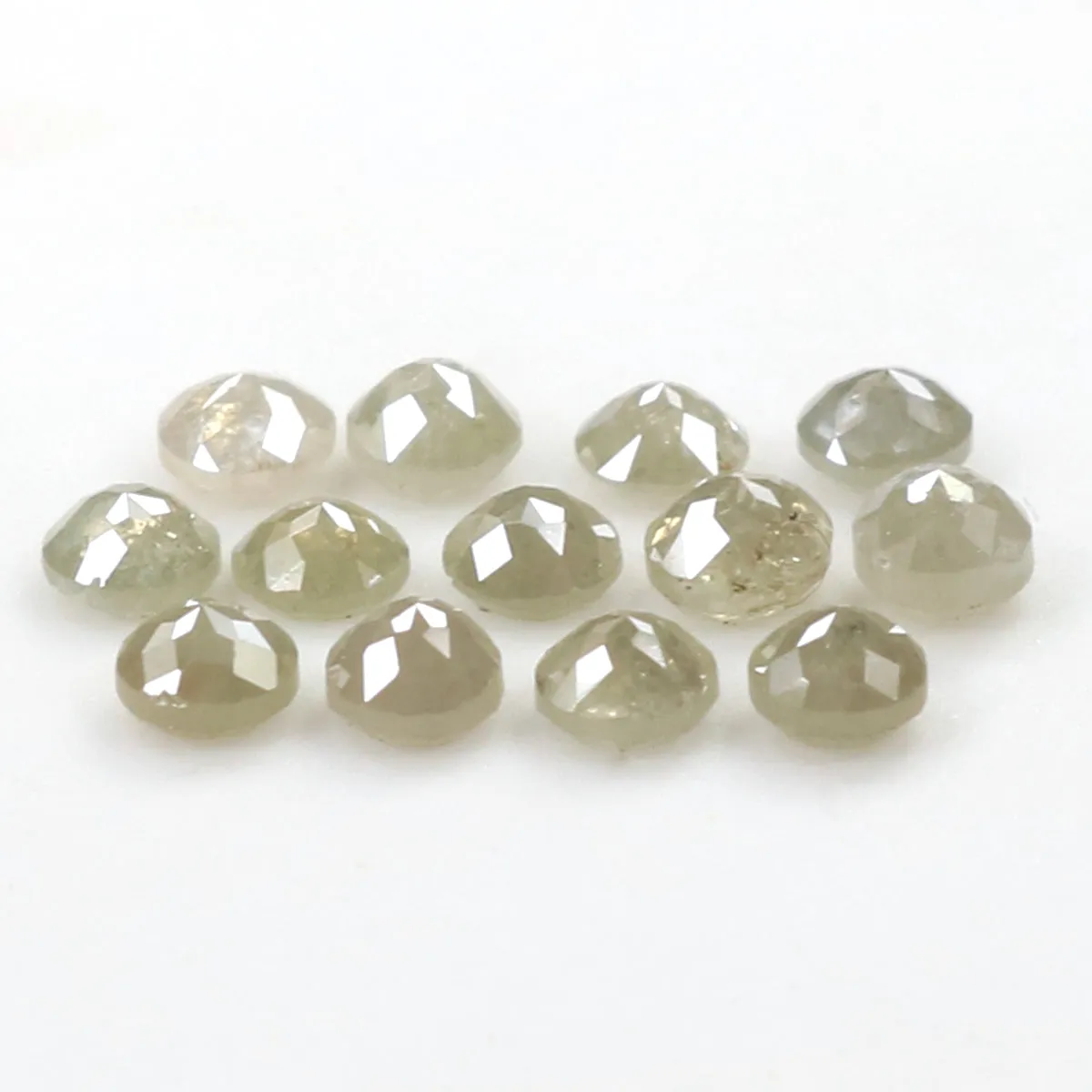 Natural Loose Rose Cut Diamond Grey Color 1.48 CT 2.70 MM Round Rose Cut Shape Diamond KR185