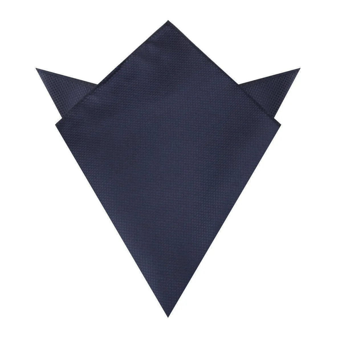 Navy Blue Basket Weave Pocket Square