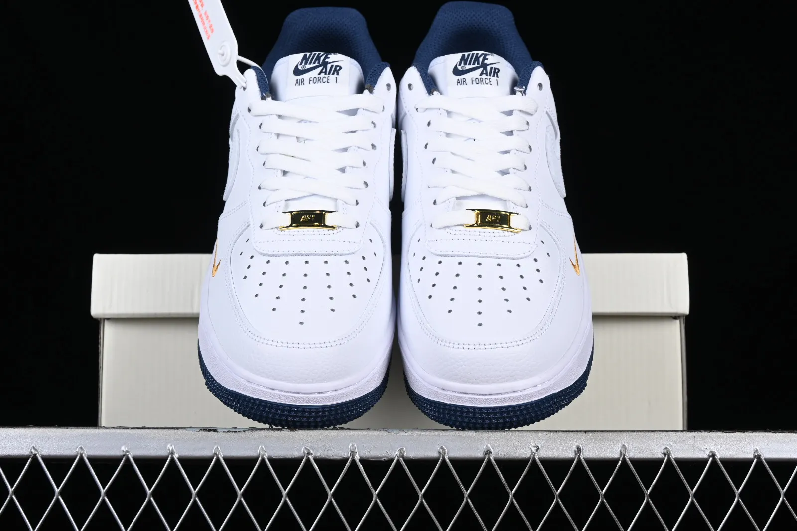 Nike Air Force 1 07 Low Navy Blue White Gold DD1225-006