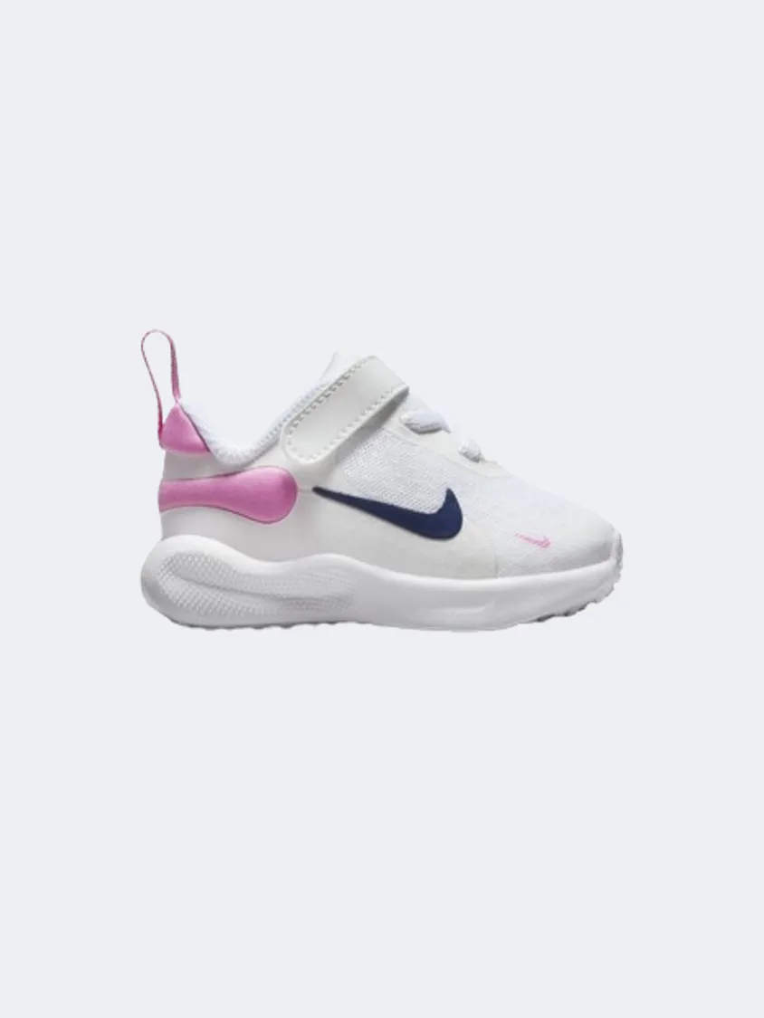 Nike Revolution 7 Ps-Boys Running Shoes White/Pink/Navy