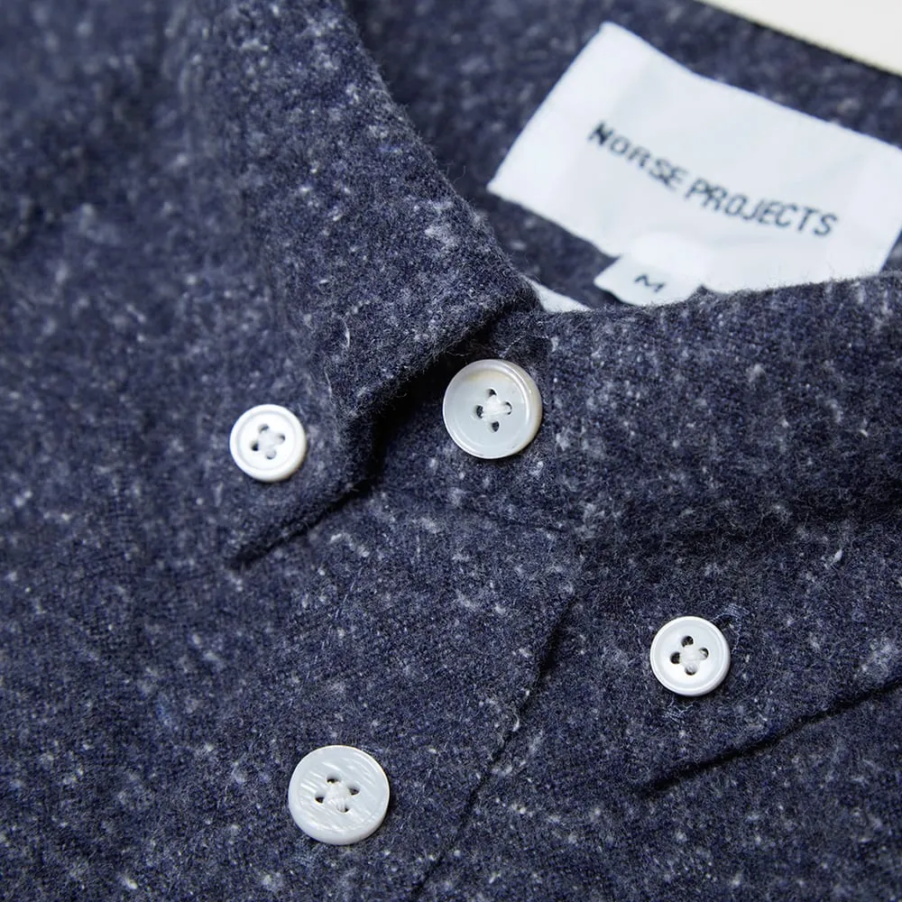 Norse Projects Anton Noise Melange ShirtDark Navy Melange