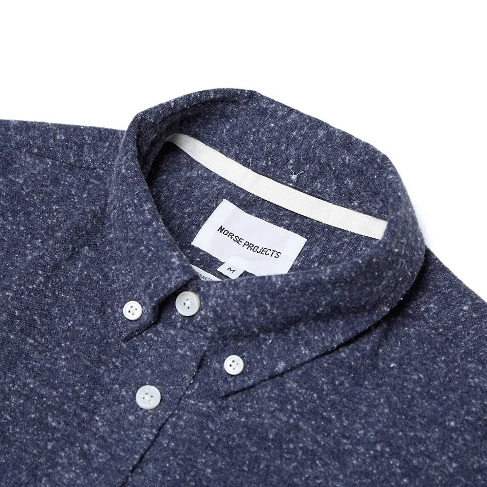 Norse Projects Anton Noise Melange ShirtDark Navy Melange