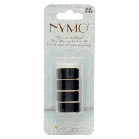 NYMO Nylon Beading Thread Variety Pack, Size 00 / 0 / B / D for Delica Beads, 4 64 Yard (58.5 Meter) Spools, Black