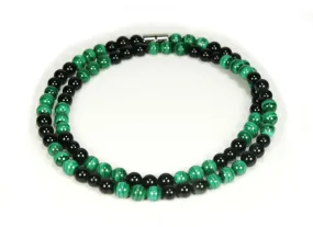 Obsidian & Malachite Necklace