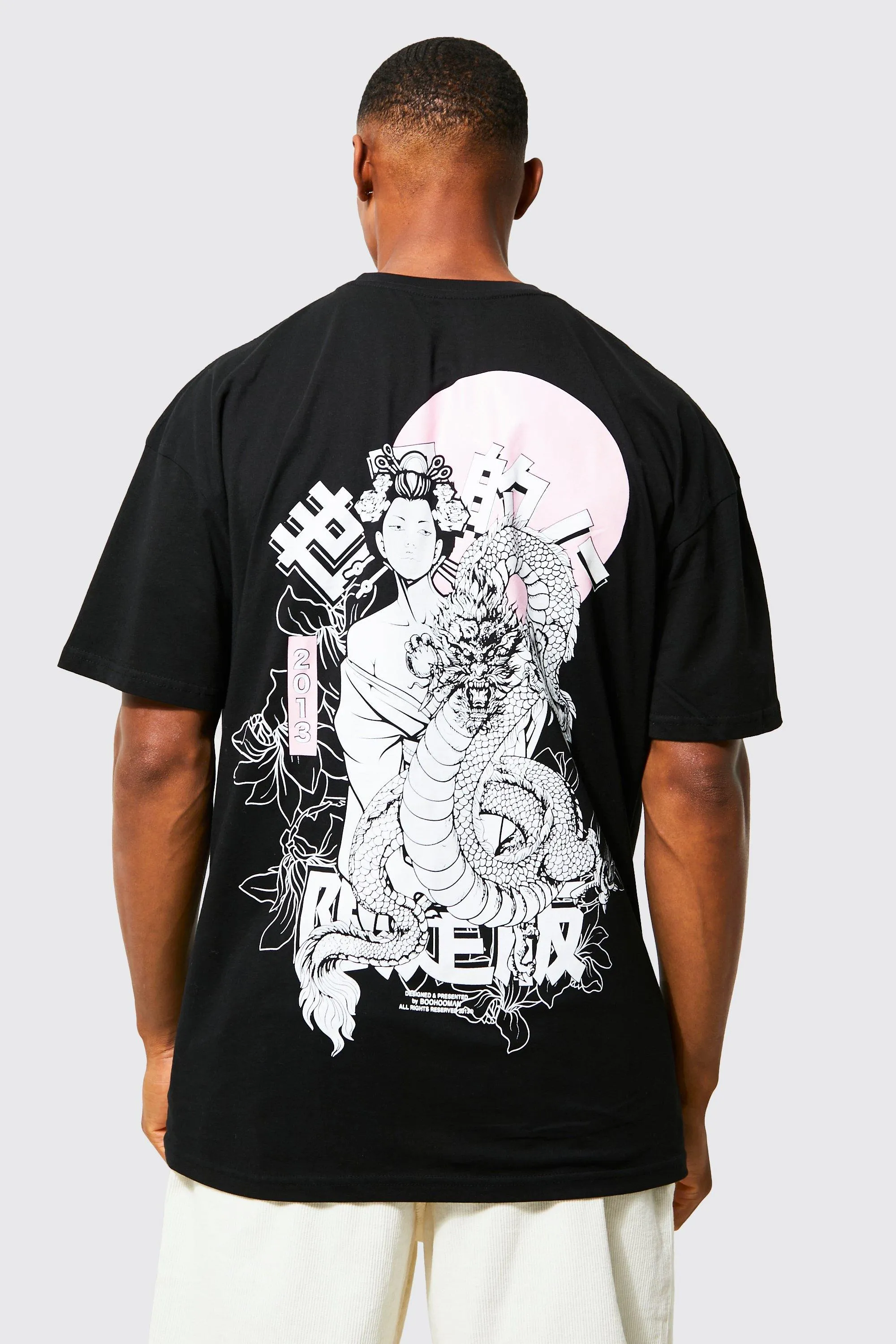 Oversized Dragon Graphic T-shirt