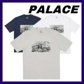 Palace Skateboards  |Crew Neck Street Style Plain Short Sleeves Logo Skater Style