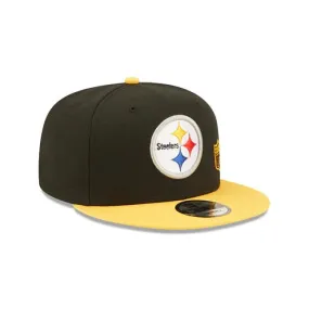 Pittsburgh Steelers Throwback Green Bottom Yellow Letter Arch 9Fifty Snapback Cap | Back Letter Arch Black 9Fifty