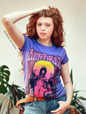 PURPLE HENDRIX LADIES MUSIC TEE