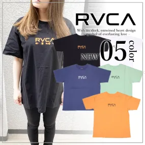 RVCA  |Crew Neck Unisex Plain Logo Crew Neck T-Shirts