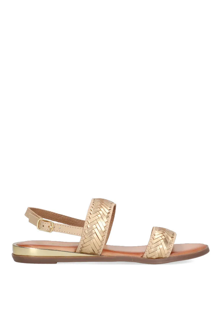 SANDALIA PLANA TRENZADA ETIKA LA LLOSA 10046 MUJER, BEIGE