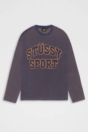 Stüssy 2Tone Cotton Mesh LS Crew Navy