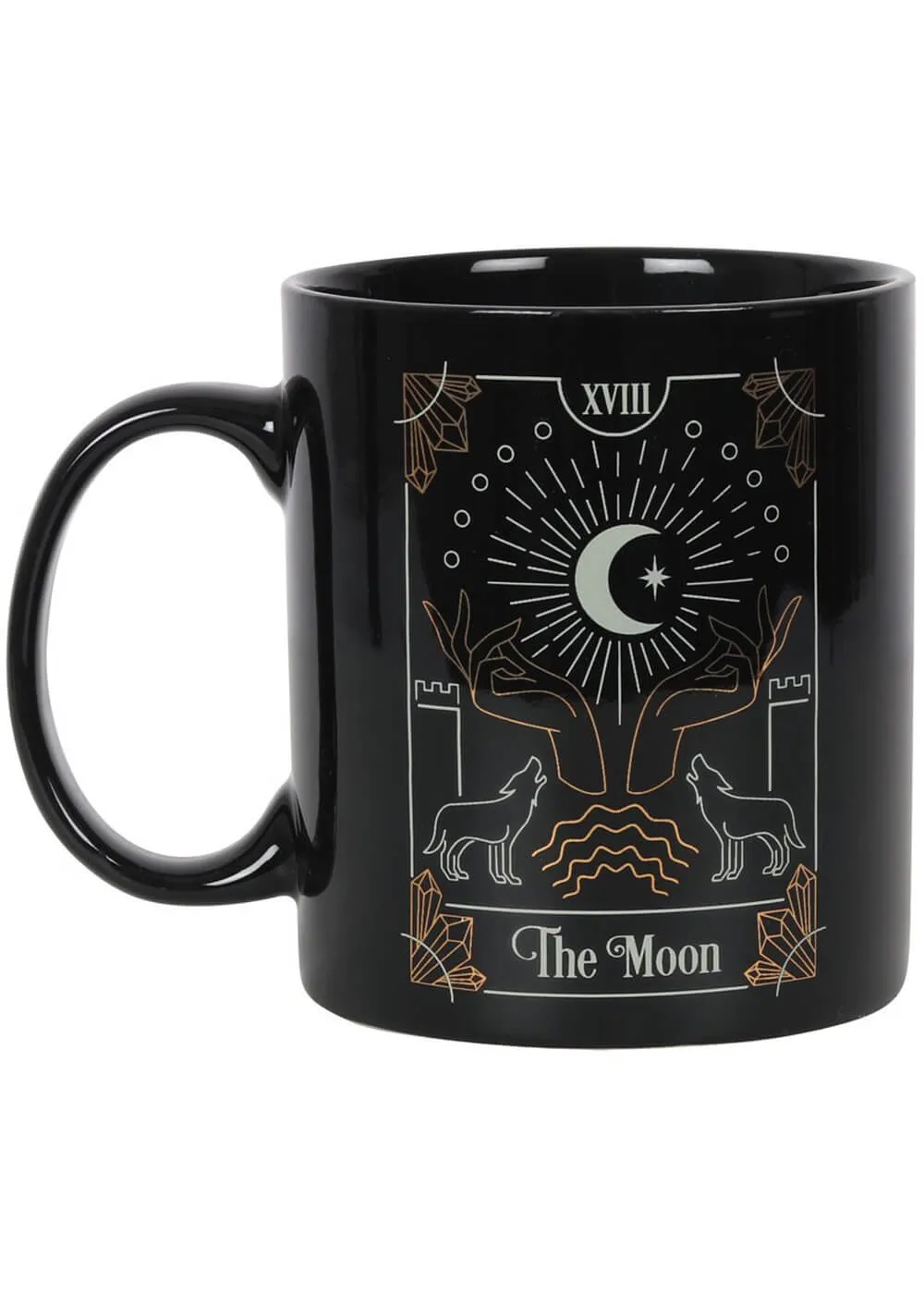 Succubus The Moon Tarot Cup Mug Black