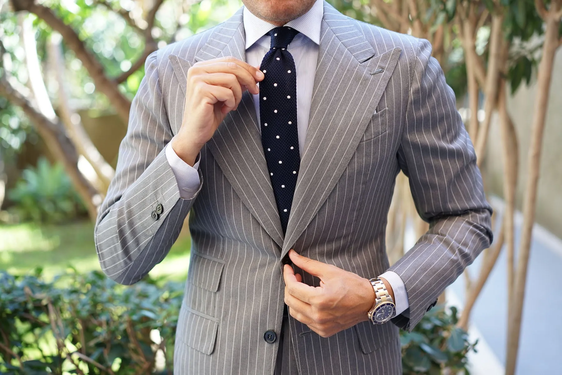 The Captain Polka Dot Knitted Tie