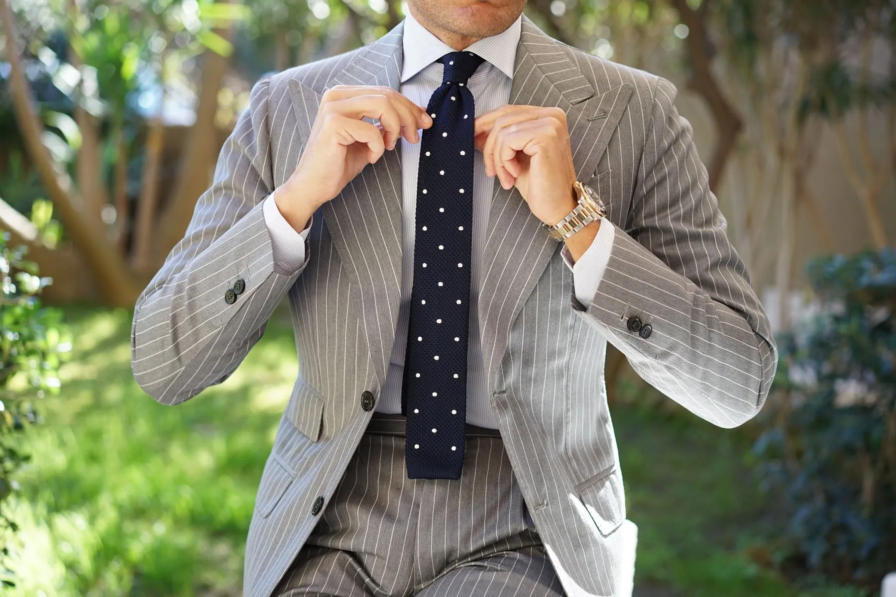 The Captain Polka Dot Knitted Tie