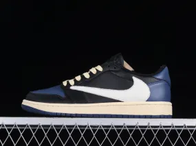 Travis Scott x Air Jordan 1 Low Navy Blue Black White DM7866-041