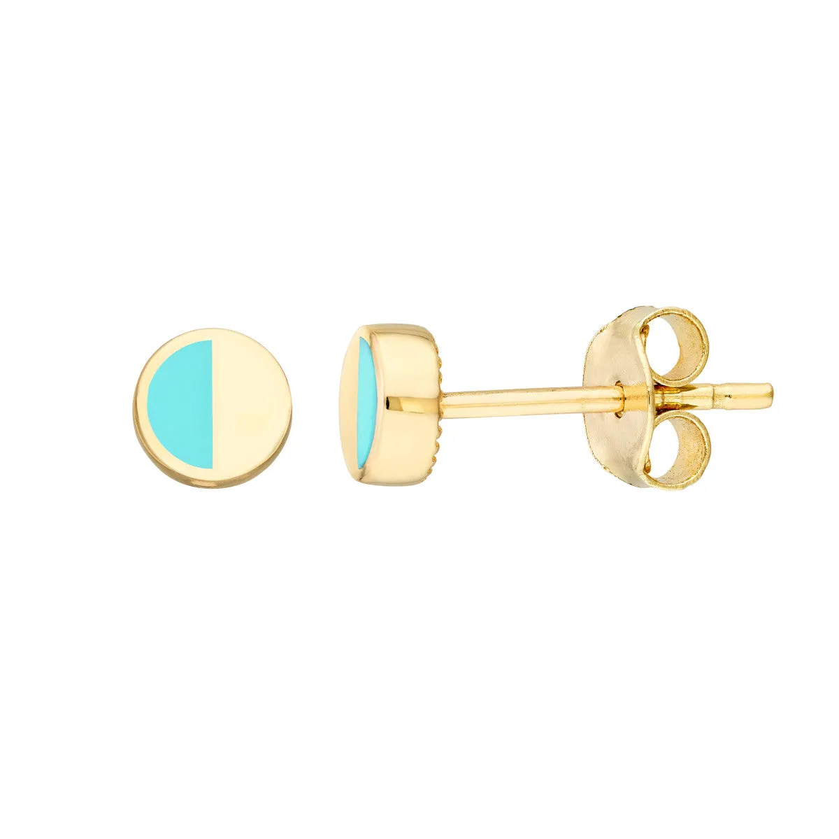 Turquoise High Polished Stud Earrings