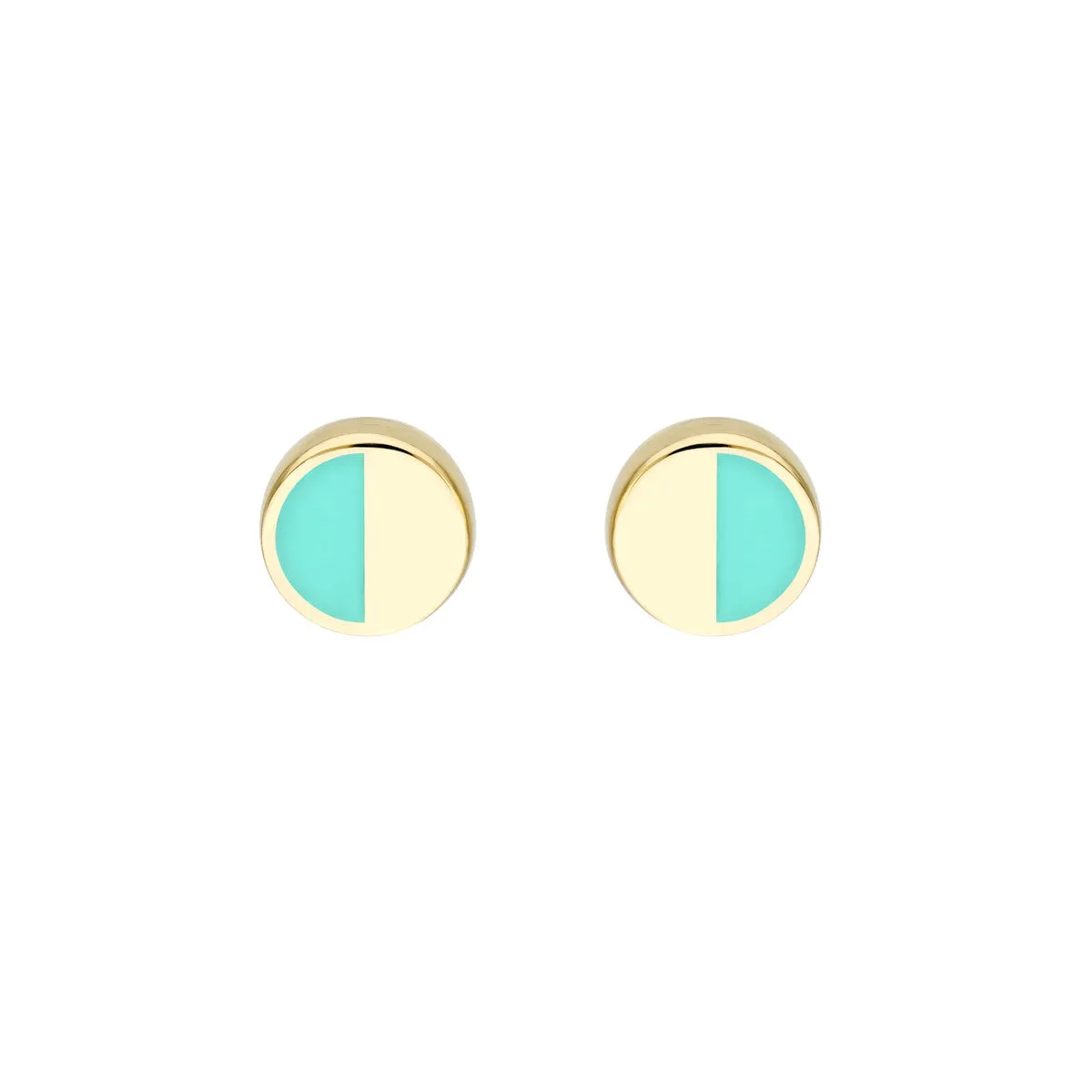 Turquoise High Polished Stud Earrings