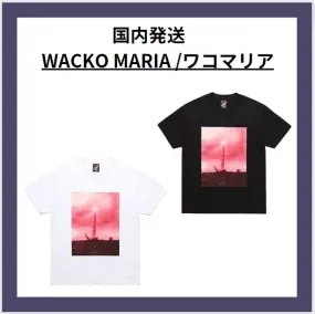 WACKO MARIA  |Crew Neck Street Style Short Sleeves Logo Crew Neck T-Shirts