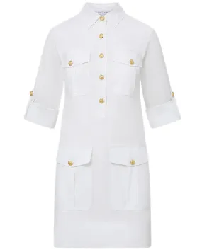 White Saude Cargo Dress